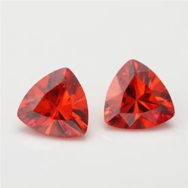 肥三角 中桔红 AAA 合成立方氧化锆 3X3~15X15mm