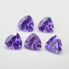 肥三角 中紫蓝 AAA 合成立方氧化锆 3X3~15X15mm