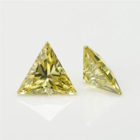 三角直角 中橄榄黄 AAA 合成立方氧化锆 3X3~15X15mm