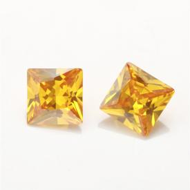 正方车花直角 中金黄 A 合成立方氧化锆 3x3~15x15mm