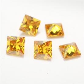 正方车花直角 中金黄 A 合成立方氧化锆 3x3~15x15mm