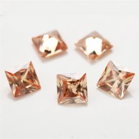 正方车花直角 中香槟 A 合成立方氧化锆 3x3~15x15mm