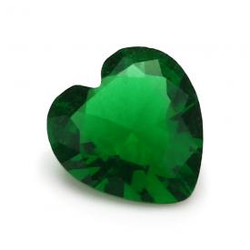 心形 绿色 水晶玻璃 3x3~12x12mm