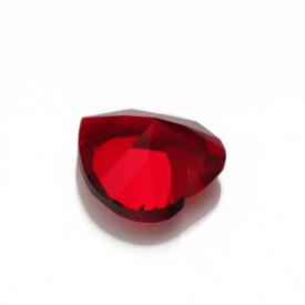 心形 石榴红 水晶玻璃 3x3~15x15mm