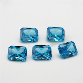 长方车花倒角 中海蓝 AAA 合成立方氧化锆 1.5x3~11x15mm