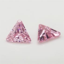 三角倒角 粉红 AA 立方氧化锆 3x3~11x11mm