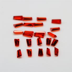 梯方 中石榴红 A 合成立方氧化锆 1x2x3~5x2x1mm