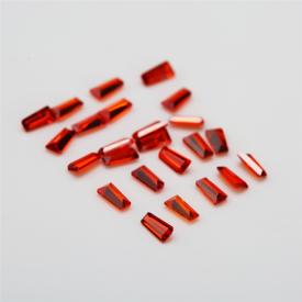 梯方 中石榴红 A 合成立方氧化锆 1x2x3~5x2x1mm