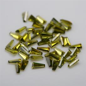 梯方 中橄榄绿 A 合成立方氧化锆 1x2x3~5x2x1mm