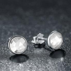 水滴S925纯银水晶唯美耳钉耳环
